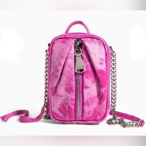 Aimee Kestenberg Pink Tie Dye Tamitha Soft Leather Phone Crossbody Bag